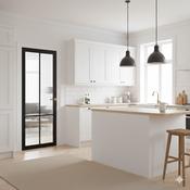 WC45GR Urban Style Premium Primed Black Reeded Glass Internal Door