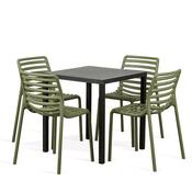 Outdoor 4 Seater Dining Set with Doga Bistrot Chairs by Nardi Italy image