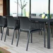 NARDI Rio 6-8 Seater Outdoor Dining Set with NET Chairs