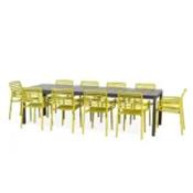 NARDI Rio 8-10 Seater Outdoor Dining Set with Doga Armchairs