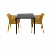 Outdoor 2 Seater Dining Set with Net Chairs by Nardi Italy image