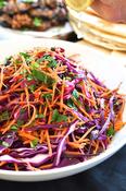 Red Cabbage, Carrot and Asian Dressing