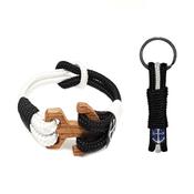 Idlewild Wood Nautical Bracelet &amp; Keychain