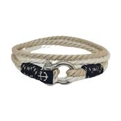 Adjustable Shackle Beige Nautical Bracelet image