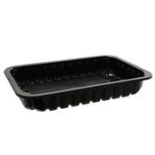D13-45 Meat &amp; Poultry Plastic Trays Black