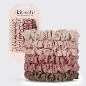 KITSCH ULTRA PETITE SATIN SCUNCHIES - Terracotta