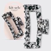 KITSCH Black Marble Jumbo Claw Clip