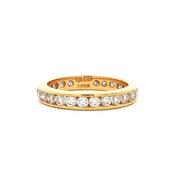 1.50ct Full Natural Diamond Channel Set Wedding Band In 18ct Yellow Gold. image