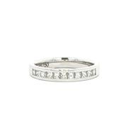 0.57ct Princess-Cut Channel Set Natural Diamond Wedding Band In 18ct White Gold - K image