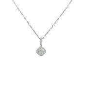 0.36 F VS Natural Diamond Cluster Pendant in 18ct White Gold