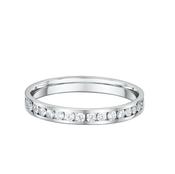 0.29ct Channel Set Natural Diamond Wedding Band In Platinum - K