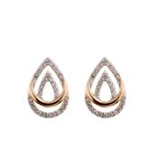 0.16ct Natural Diamond Open Double Pear Shape Studs in 9ct Yellow Gold image