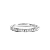 0.24ct Brilliant Cut Natural Diamond Set Wedding Band In 18ct White Gold - K image