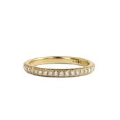 0.24ct Fvs Mill Grain Set Natural Diamond Wedding Band In 18ct Yellow Gold - J image