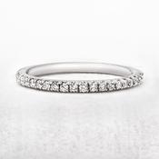 0.25ct Claw Set Natural Diamond Set Wedding Band In 18ct White Gold - K image