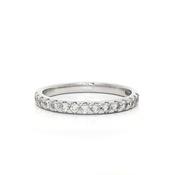 0.25ct Triangle Claw Natural Diamond Set Wedding Band In 18ct White Gold - J