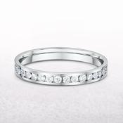 0.29ct Channel Set Natural Diamond Wedding Band In Platinum - K