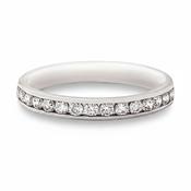 0.30ct Fvs 2.7mm Brilliant Cut Channel Set Wedding Band In 18ct White Gold - L image