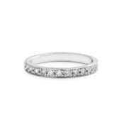 0.30ct Grain Set Natural Diamond Wedding Band In 18ct White Gold - K image