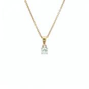 0.36ct F VS Natural Diamond Solitaire Pendant in 18ct Gold