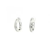 0.38ct Natural Diamond Big Hoop Earrings in 18ct White Gold