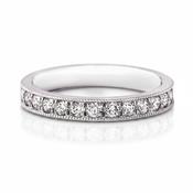 0.39ct Fvs 2.7mm Brilliant Cut Round Natural Diamond Grain Set In 18ct White Gold - J image