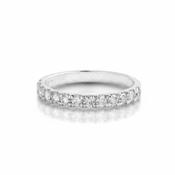 0.40ct Castelle Set Natural Diamond Wedding Band In 18ct White Gold - M image