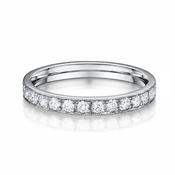 0.45ct Mill Grain Set Natural Diamond Wedding Band In Platinum - M