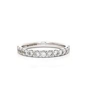 0.50ct Fvs 2.5mm Natural Diamond Wedding Band In 18ct White Gold - L image