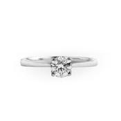 0.51ct E vs2 Natural Round Diamond Solitaire Ring Set In 18ct White Gold image