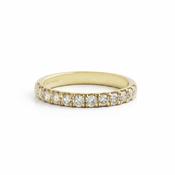 0.55ct Fvs 2.5mm Castelle Set Natural Wedding Band In 18ct Yellow Gold - K image