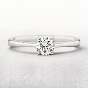 0.80ct F Si2 GIA Certified Solitaire Natural Diamond Engagement Ring Set in 18ct White Gold