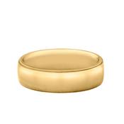 6mm Wide Edged Gents Wedding Band In 9ct Yellow Gold - U image
