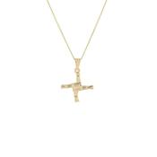 10ct Yellow Gold St.Bridgets Cross &amp; Chain