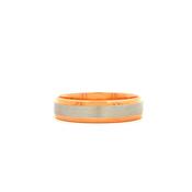 18ct Rose Gold &amp; White Gold Fancy Gents Wedding Ring