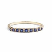 15ct Rose Gold Natural Sapphire and Diamond Antique Bangle image