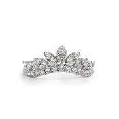 18ct White Gold Tiara diamond 0.60ct FVS set wedding ring - K