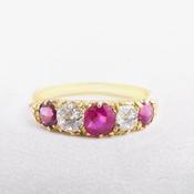 18ct Yellow Gold Ruby and Diamond Ring image
