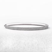 1.17ct White Gold Tiffany Co. Metro Natural Diamond Bangle image