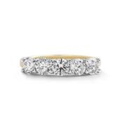 1.18 F VS Round Natural Diamond Five Stone Ring Set in 18ct Yellow Gold