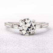 1.44ct Vintage Tiffany Solitaire Natural Diamond Engagement Ring Set in Platinum image