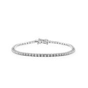 1.95ct F VS Natural Diamond Line Bracelet In 18ct White Gold