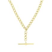 39.6g 18" Curb Albert T-Bar Chain in 9ct Yellow Gold