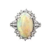 3.51ct Opal and 0.68ct Diamond Ring in Platinum image