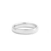 3.5m Ladies Plain Wedding Band In 18ct White Gold - M image