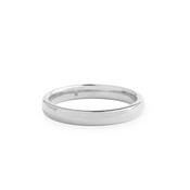 3mm Ladies Plain Wedding Band In 18ct White Gold - M image