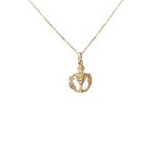 9ct Yellow Gold Communion Medal Wheat Grapes