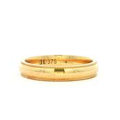 4mm Beaded Edge Gents Wedding Ring in 9ct Yellow Gold image