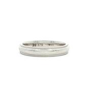 9ct White Gold 4mm Beaded Edge Ladies Wedding Band Ring image