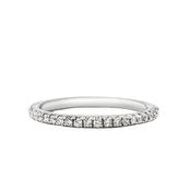 0.25ct Claw Set Natural Diamond Set Wedding Band In 18ct White Gold - K image